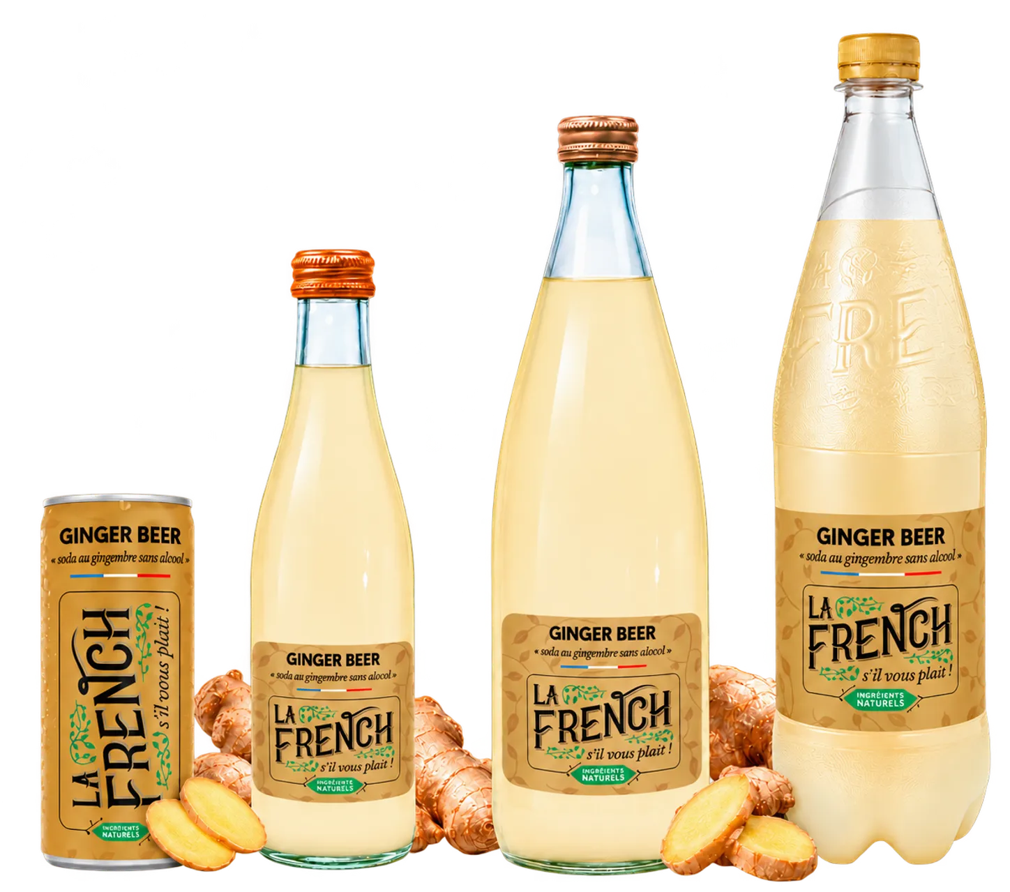 Bouteilles et canettes Ginger Beer La French
