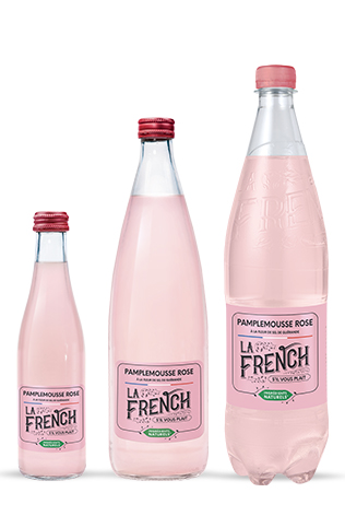 Gamme Pamplemousse Rose à la Fleur de Sel de Guérande La French SVP ingredients naturels pamplemousse rose 1L 75cl 25cl cocktail Paloma boisson petillante